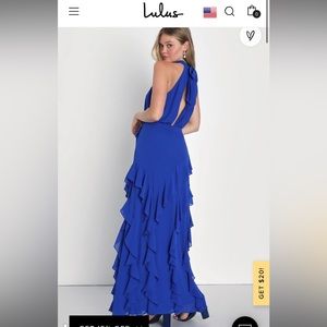 Ruffled Halter Maxi Dress